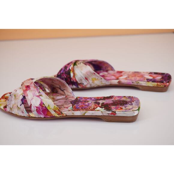 Christian Louboutin Nicol Is Back Slide Sandal SZ 36.5 New Pink Floral $850 Red - Picture 9 of 10